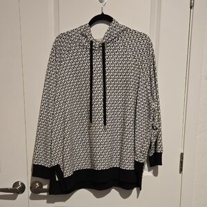 Michael Kors Black and White Geometric Hoodie